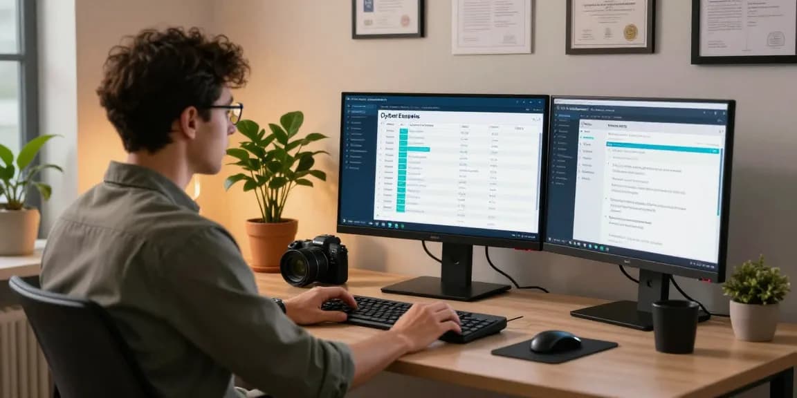 Cyber Essentials UK workspace with expert discussing compliance strategy in a modern office.