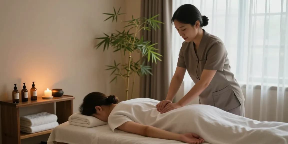Expert massage therapy session showcasing 구리출장안마 techniques in a serene setting.