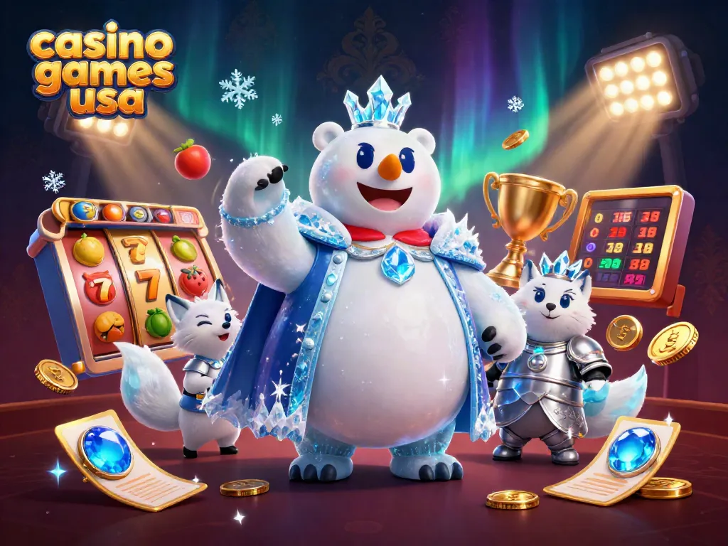 Engage in thrilling casino games usa with vibrant 3D artwork showcasing iconic game elements.