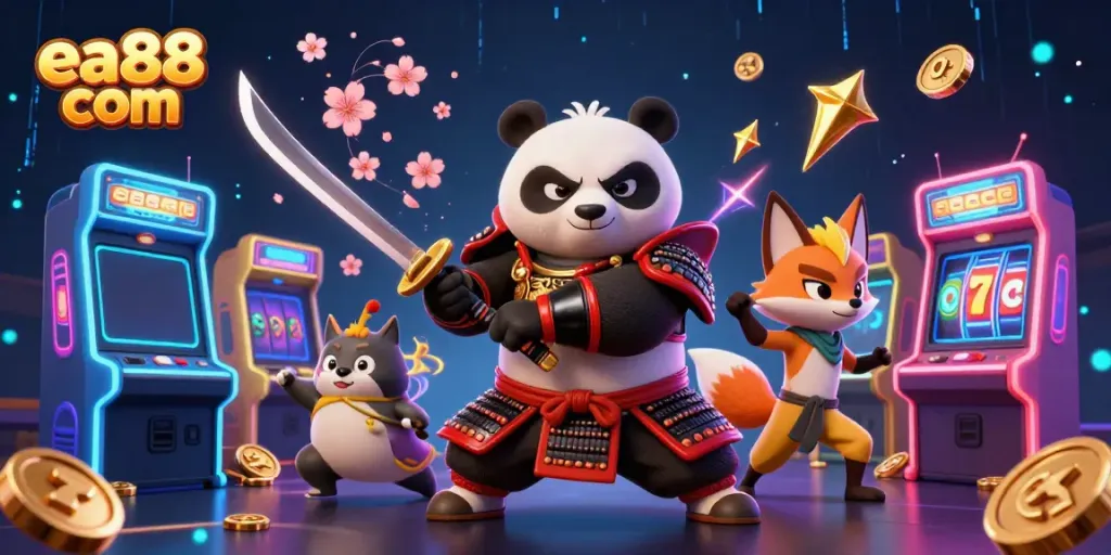 Experience top-tier gaming excitement at ea88 com with vibrant characters and casino elements.