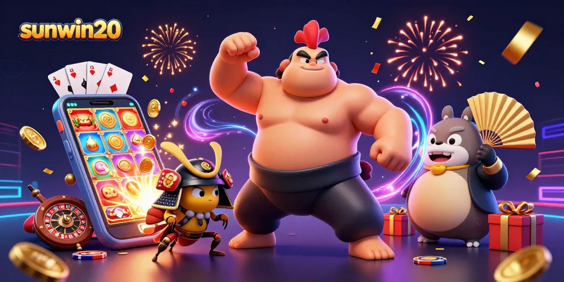 Experience the vibrant action of sunwin20 with colorful slot games and dynamic casino elements.