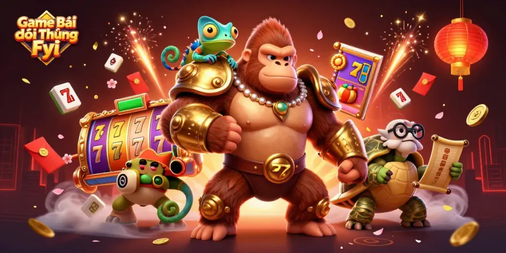 Engage in the vibrant action of Game Bài Đổi Thưởng Fyi with powerful characters and dynamic casino elements.