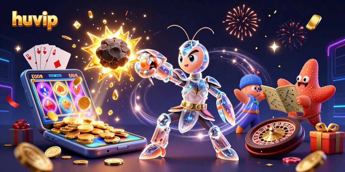 Engage with huvip's thrilling casino experience as a galactic samurai battles asteroids, revealing a world of riches.