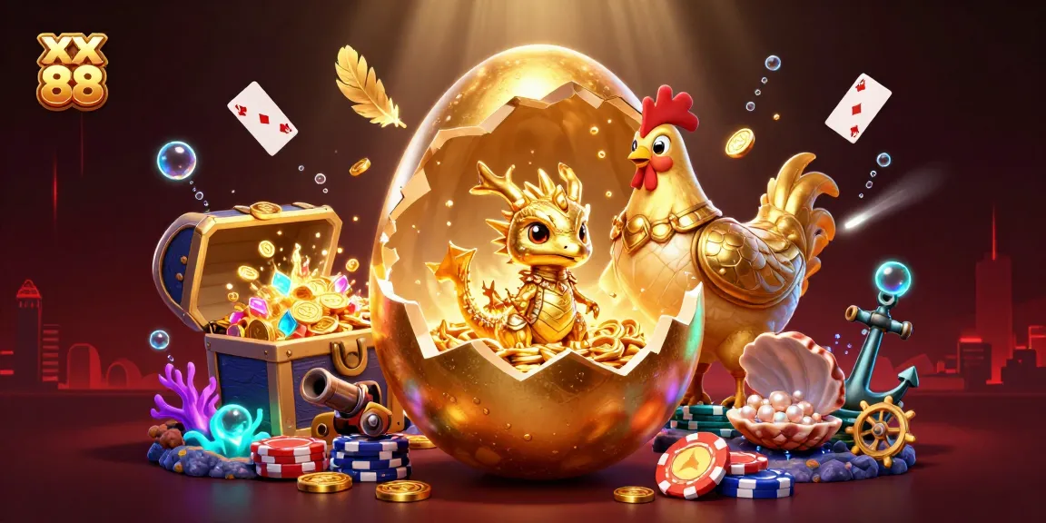 Win big with xx 88 in this captivating casino scene featuring golden treasures and poker chips.