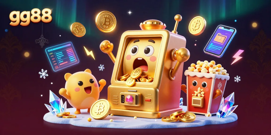 Spin the golden slot machine at gg88, celebrating jackpots with tons of coins and cheering characters!