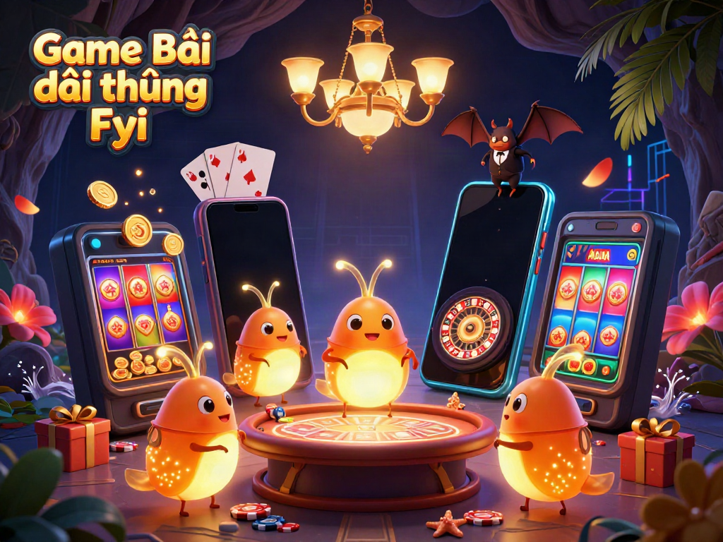 Play exciting games at Game Bài Đổi Thưởng Fyi with vibrant glowworm casino illustration