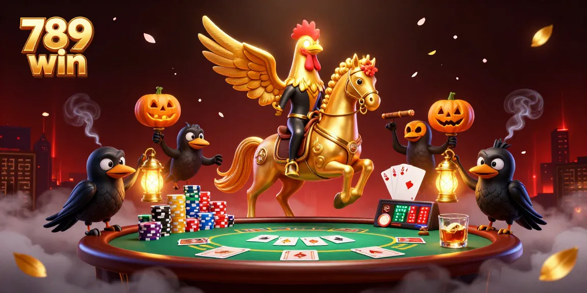 Experience thrilling gameplay in the night casino with the golden rooster and pumpkin crows at 789 win.