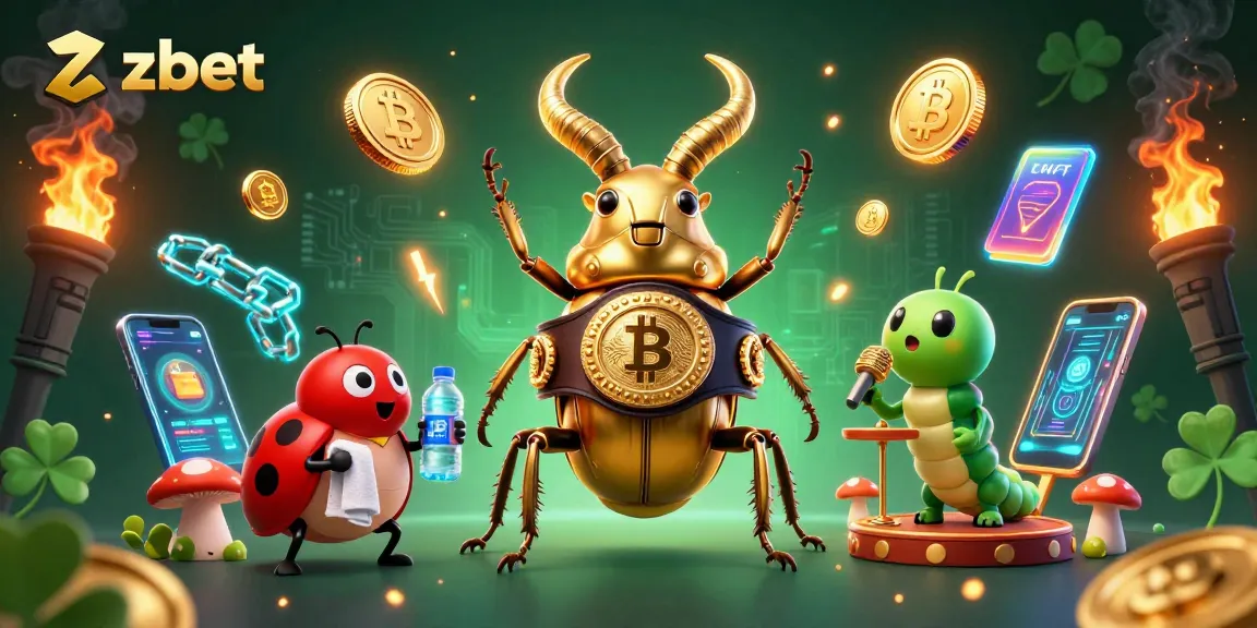 Join the action at zbet with a vibrant 3D illustration featuring a golden stag beetle champion.