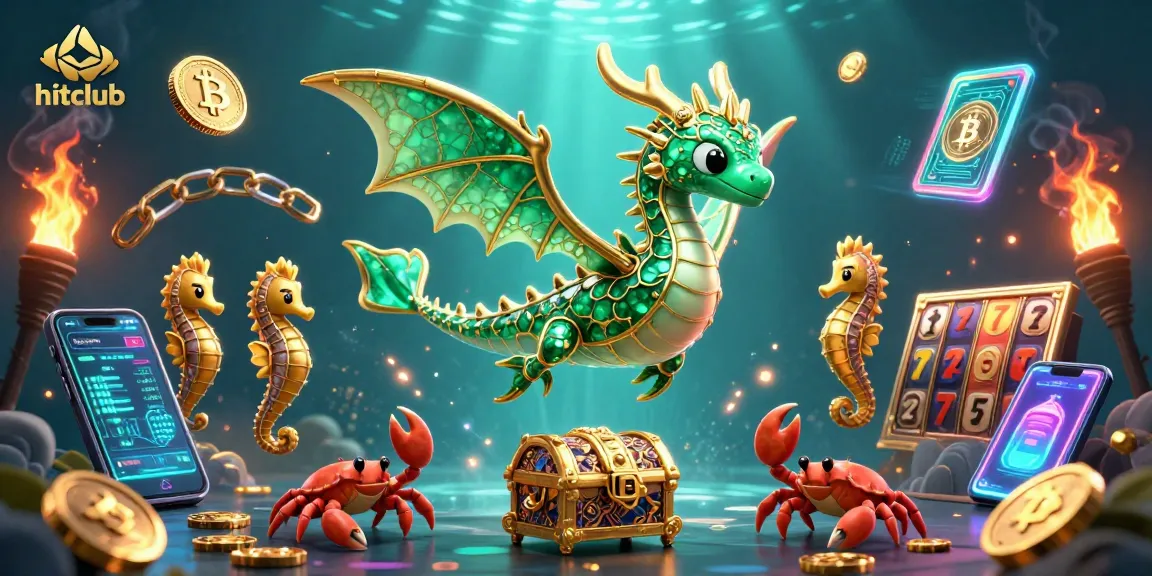 Spin to win with hitclub's immersive slots and treasures in a vibrant casino scene.