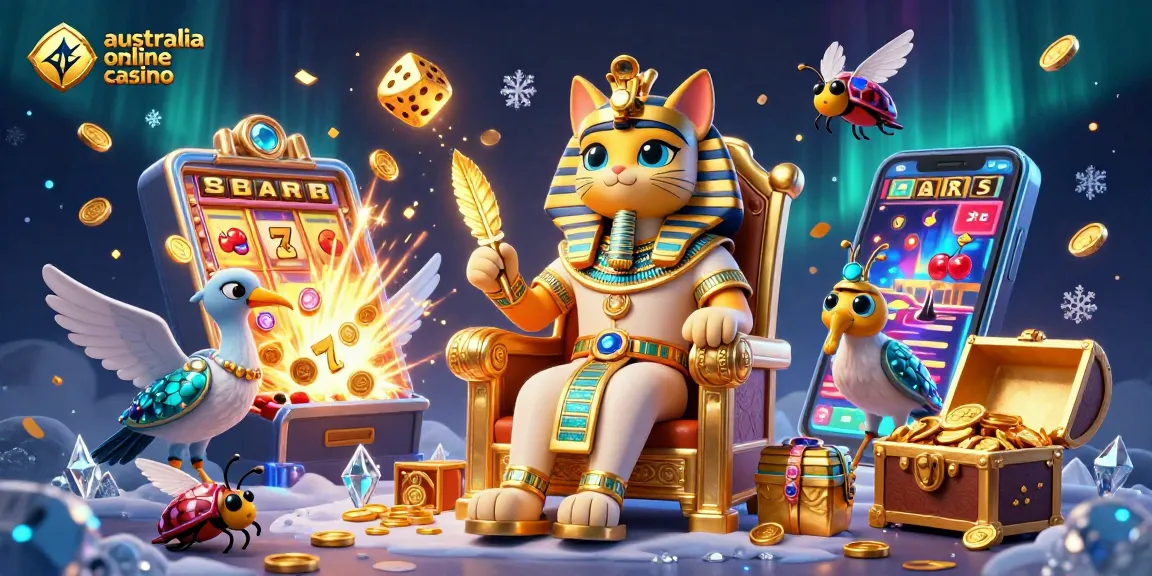 Experience the thrill of the australia online casino with vibrant slot machines and dynamic characters.