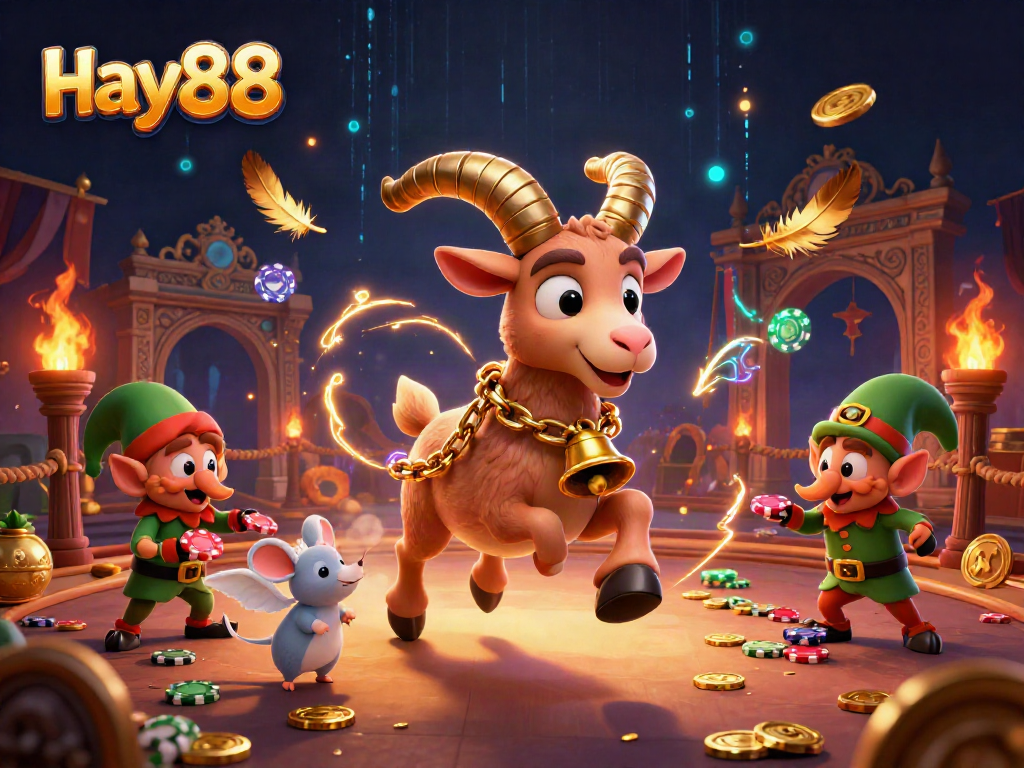Experience the excitement at hay88 with Krampus managing a festive casino scene.