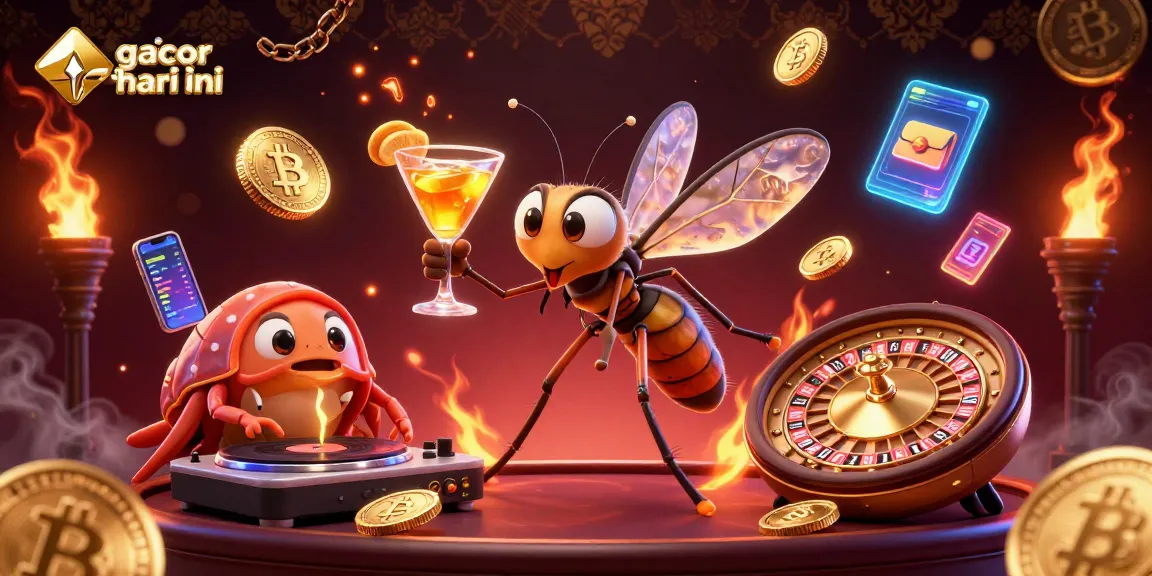 Experience slot gacor hari ini excitement with dynamic 3D casino characters in a vibrant illustration.