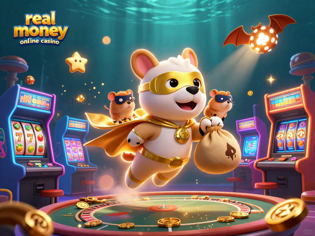 Experience the excitement of a real money online casino with animated superhero characters in action.