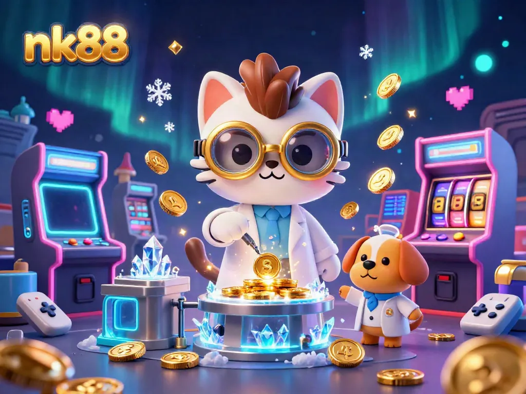 Engage in exciting gameplay at nk88 with dynamic scenes featuring casino themes and vibrant characters.