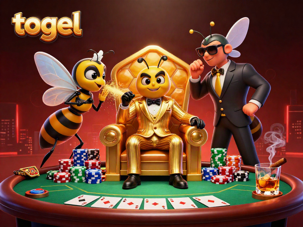 Gamble in style with the intriguing togel scene featuring bumblebee mob boss and poker action