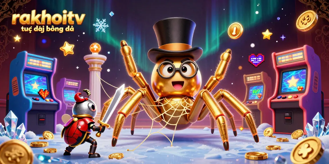 Experience rakhoitv trực tiếp bóng đá with a vivid scene featuring gaming elements and lively characters.