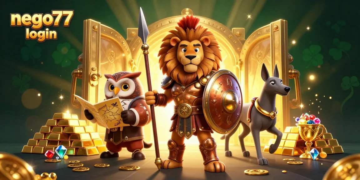 Experience seamless gameplay with nego77 login in this engaging, vibrant casino illustration.
