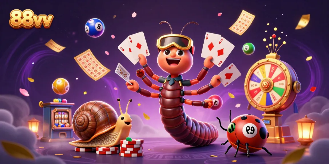 Engage with 88vv's vibrant casino world featuring dynamic characters and gambling elements.