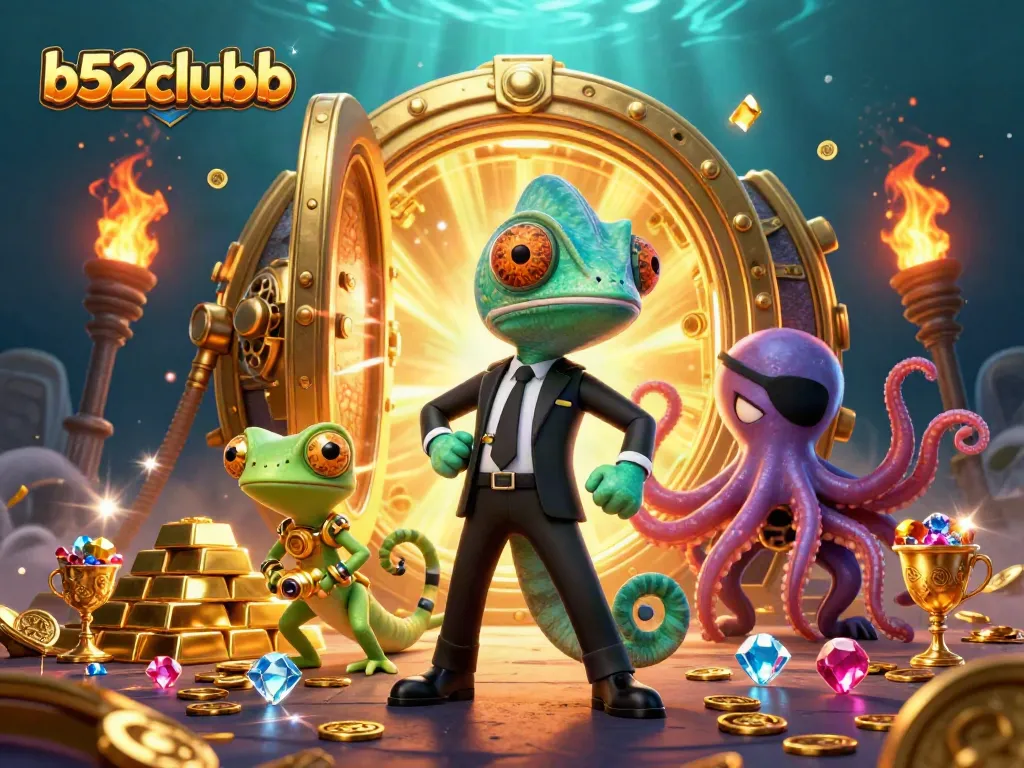 Experience thrilling wins at b52clubb with our vibrant casino adventure featuring chameleons and treasure!