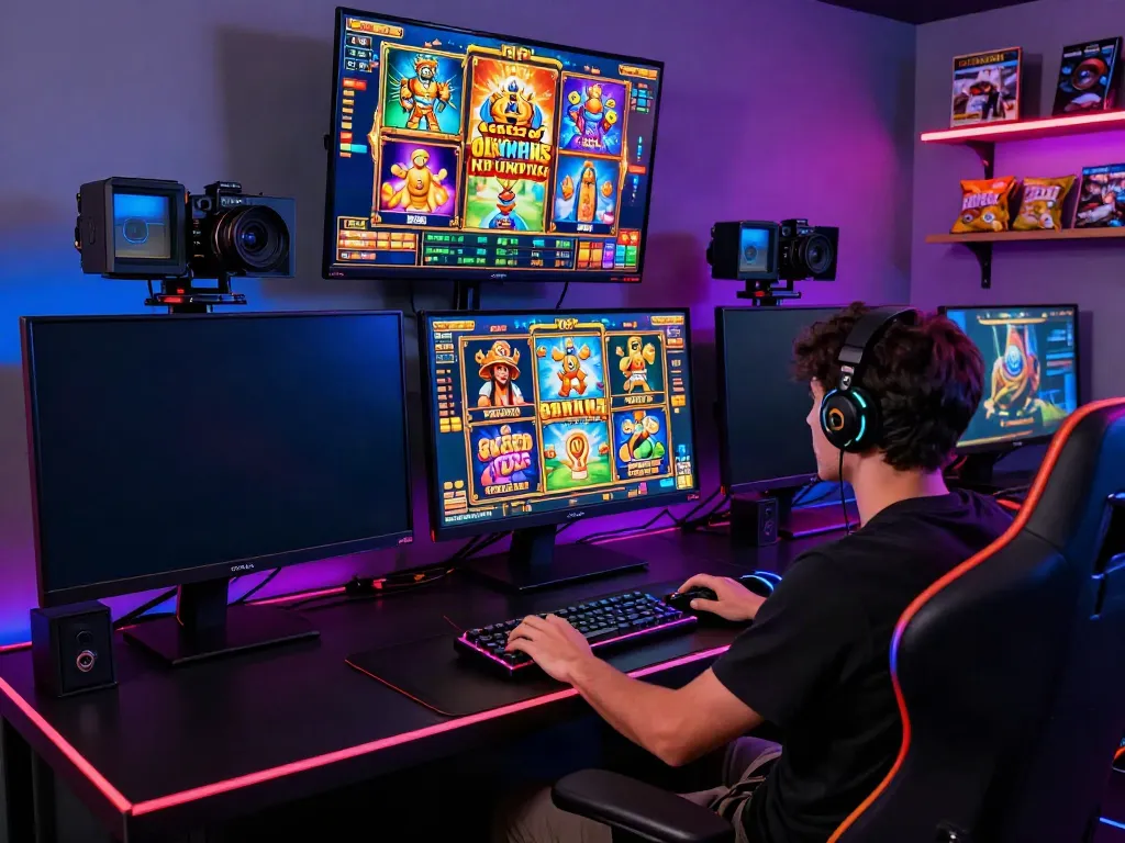 Player using bro138 link to access vibrant online slot games in a digital gaming environment.