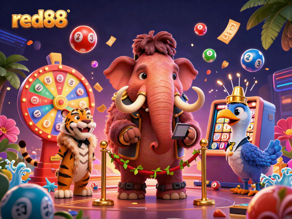 Experience thrilling action at red88 casino with vibrant lottery balls and dynamic gaming elements