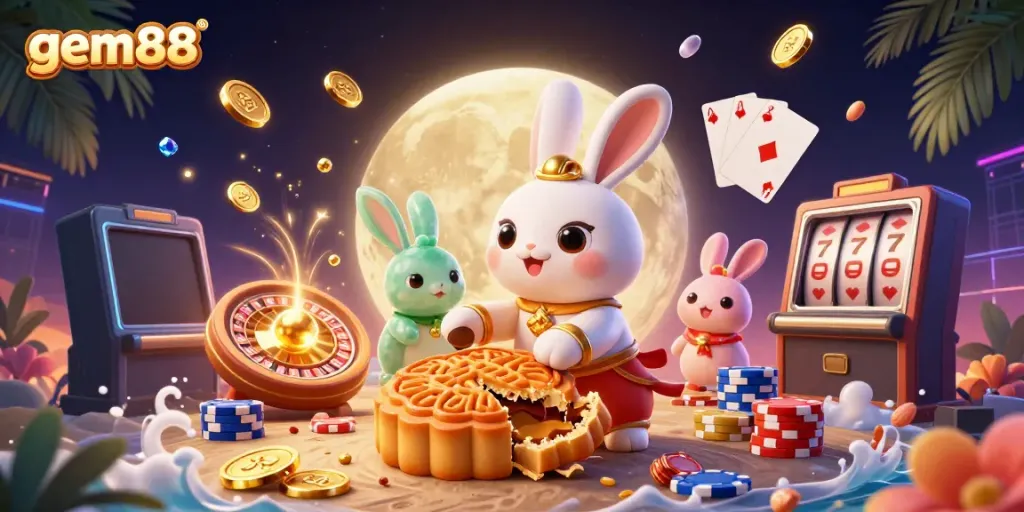 Experience gem88's exciting online gaming world with thrilling casino elements and vibrant characters.