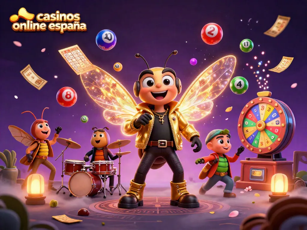 Juega en los mejores casinos online España con una vibrante escena de tragamonedas y ganadores.