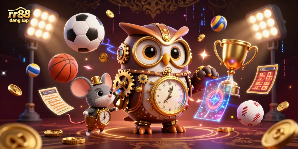 Experience thrilling gaming adventures with rr88 đăng nhập featuring animated casino elements and dynamic sports illustrations.