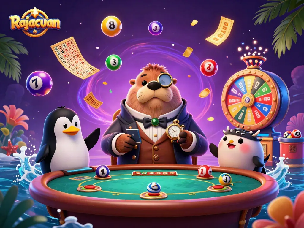 Experience Rajacuan's underwater poker action with cheerful characters and dynamic casino elements.
