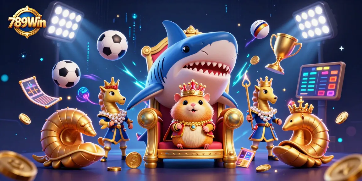 Experience the thrilling adventures of 789Win in this dynamic online casino illustration.