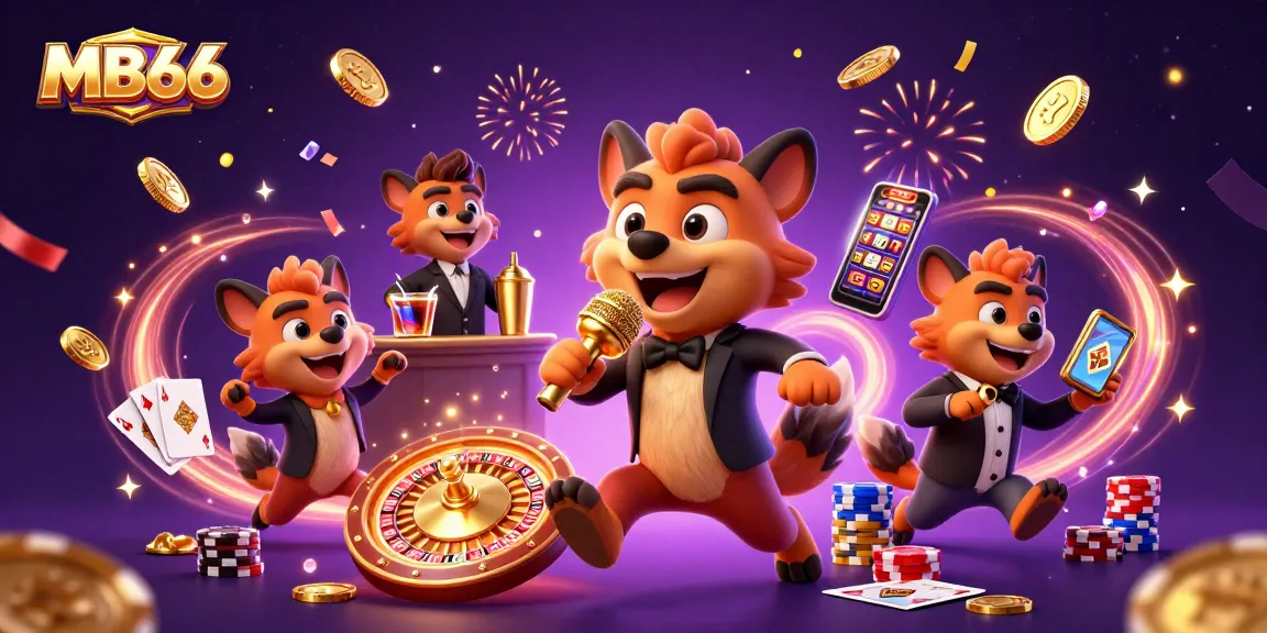 MB66 gamers enjoying a lively casino atmosphere with coins and gems, perfect for immersive online experiences.