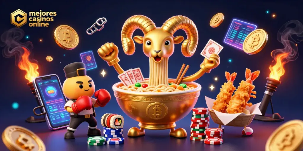 Juega en los mejores casinos online mientras disfrutas de una emocionante escena 3D con personajes dinámicos.