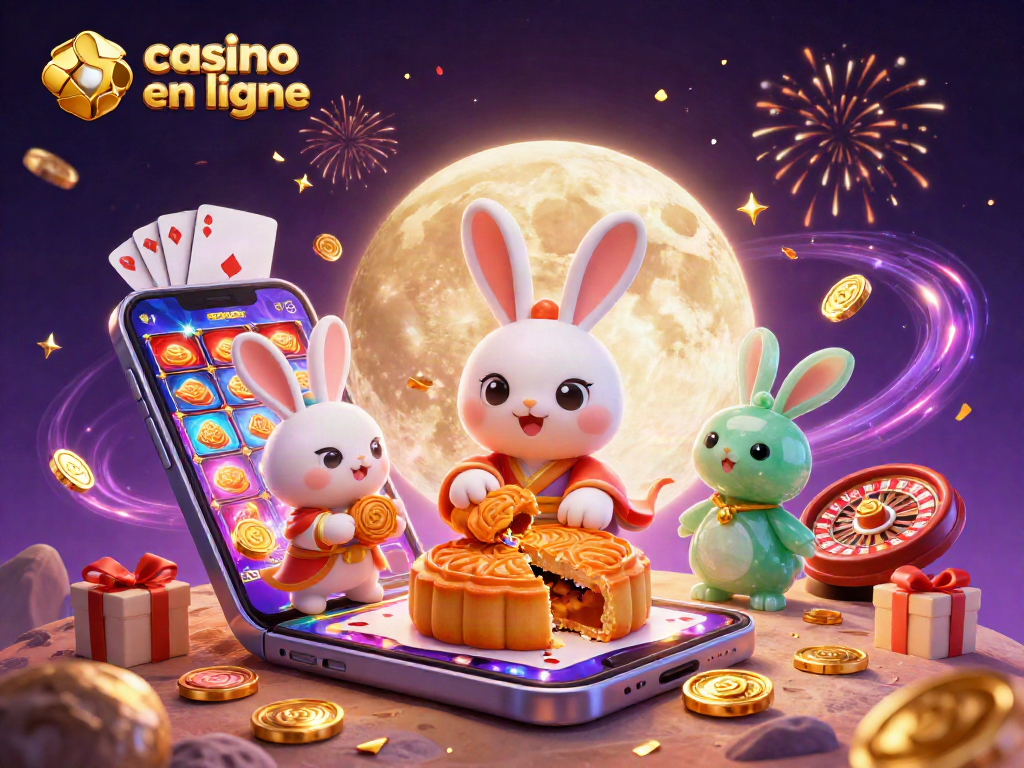 Jouer au casino en ligne avec une illustration colorée de personnages ludiques et des éléments de jeu animés