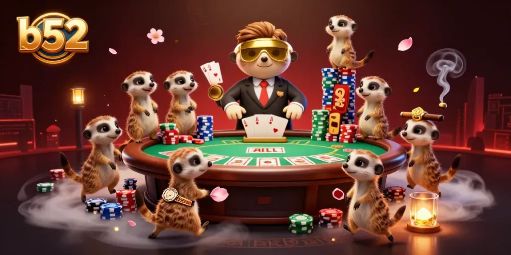 Experience the excitement of b52 as meerkats run their elaborate casino operations.