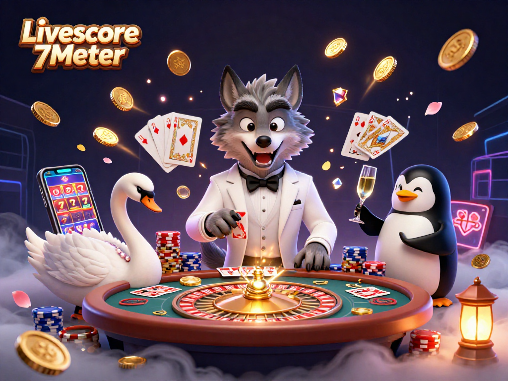 Experience thrilling wins with Livescore 7Meter at a dynamic baccarat table, showcasing luxury and excitement.