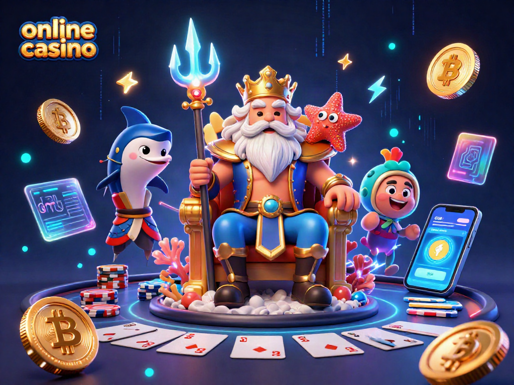 Juega en un casino online mientras disfrutas de una escena vibrante con reyes, fichas y cartas de póker.