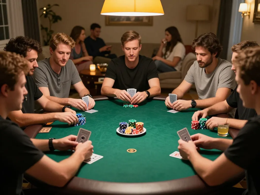 The best online casinos in Canada host engaging poker games with chips and cards displayed during friendly competition.
