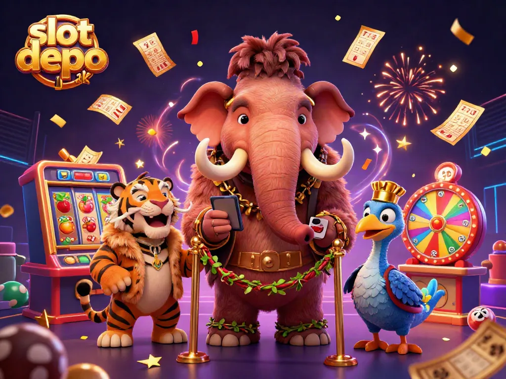 Experience thrilling gaming action at slot depo 10k with dynamic casino characters and vibrant game elements.