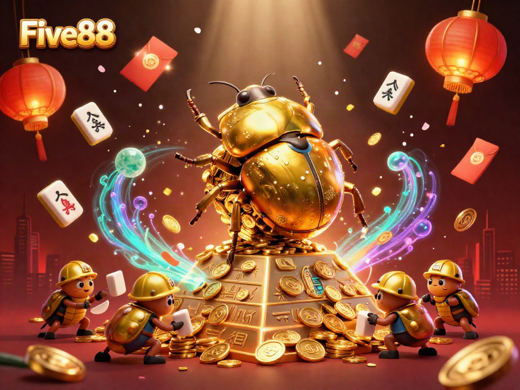 Experience top-notch gaming at Five88, featuring vibrant casino elements and dynamic characters.